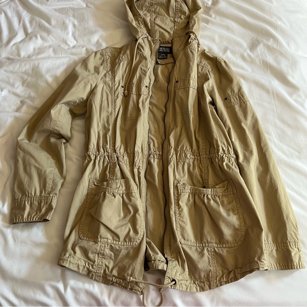 Kenneth Cole reaction khaki utility jacket size S